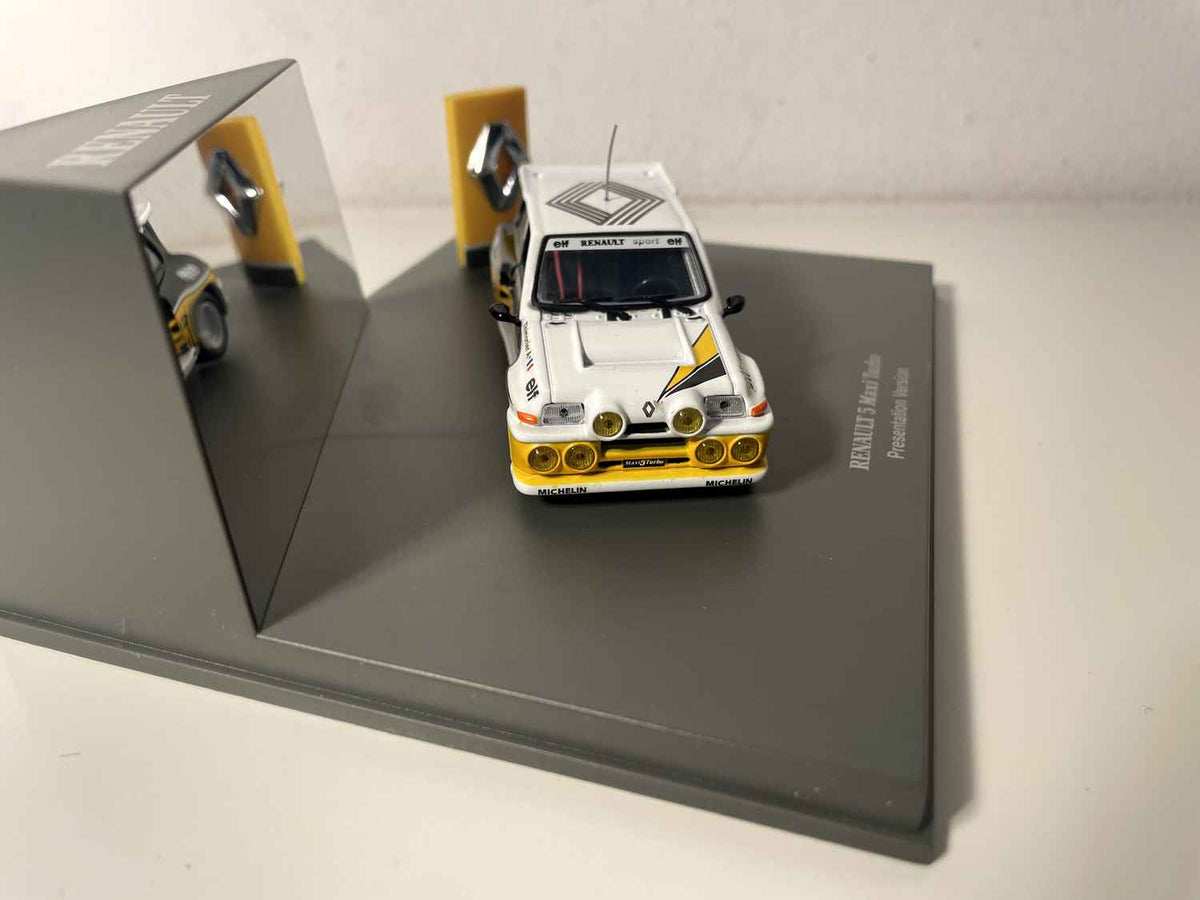 Renault 5 Maxi Turbo blanche, jaune et noire - présentation version (coffret boite rectangle) Bernard Miniatures
