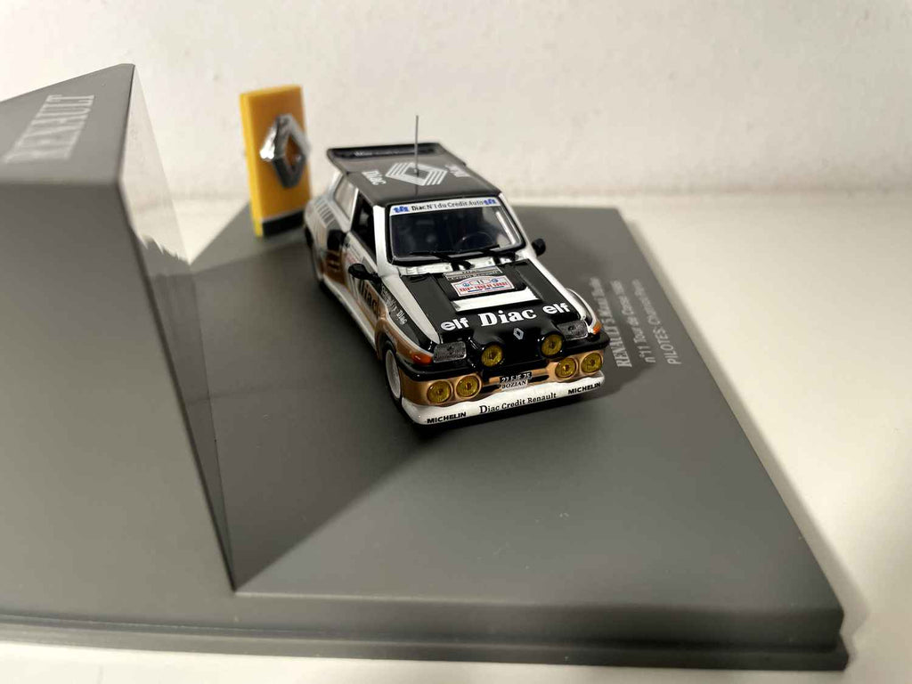Renault 5 Maxi Turbo noire, marron et blanche numéro 11 Tour de Corse 1986 (coffret boite rectangle) Bernard Miniatures