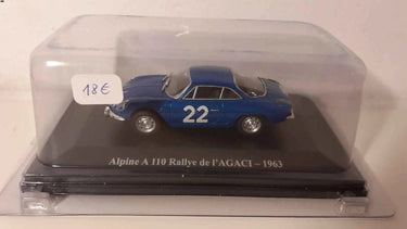 Renault Alpine A110 rallye de l'AGACI bleue de 1963 (numéro 22) Bernard Miniatures