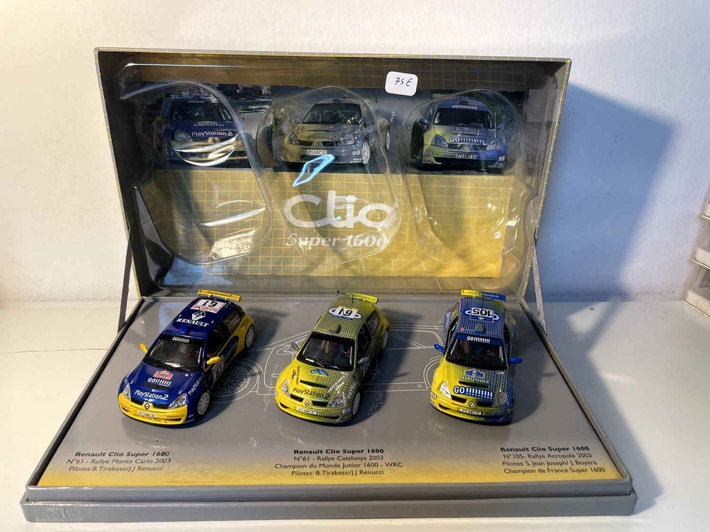 Renault Clio Super 1600 (coffret collector avec 3 voitures) Bernard Miniatures