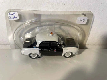 Renault Dauphine blanche et noire POLICE Bernard Miniatures