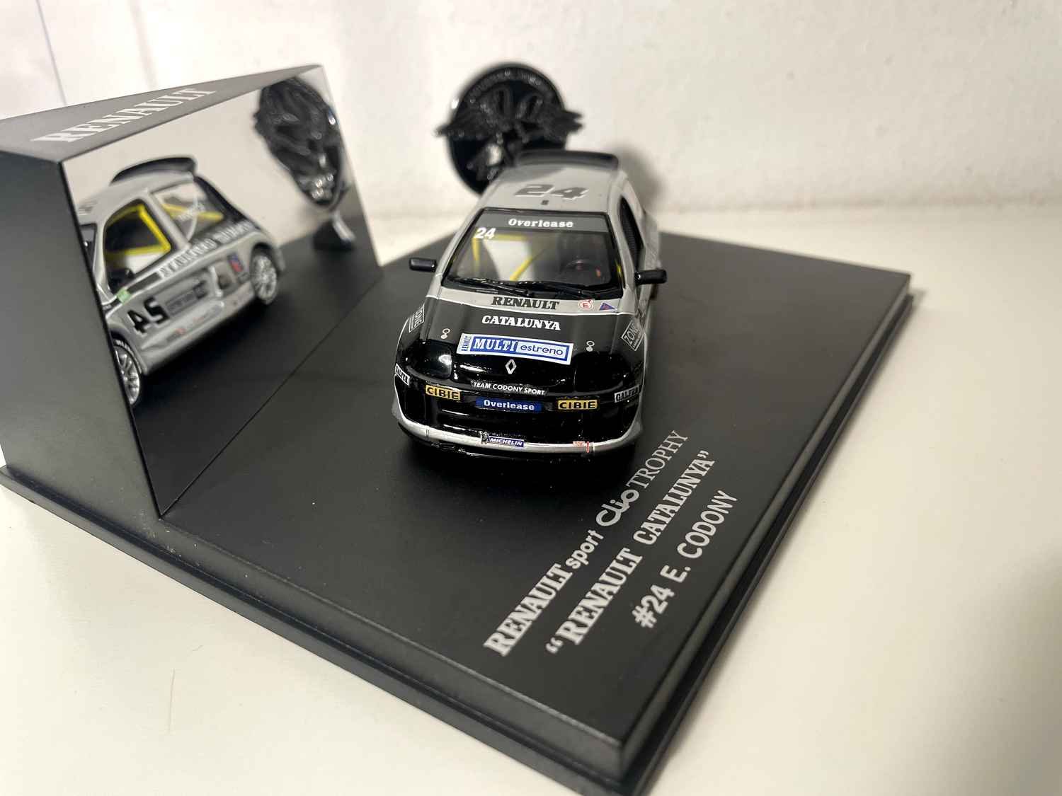 Renault Sport Clio Trophy noire et grise numéro 24 (Renault Catalunya) (coffret boite rectangle) Bernard Miniatures