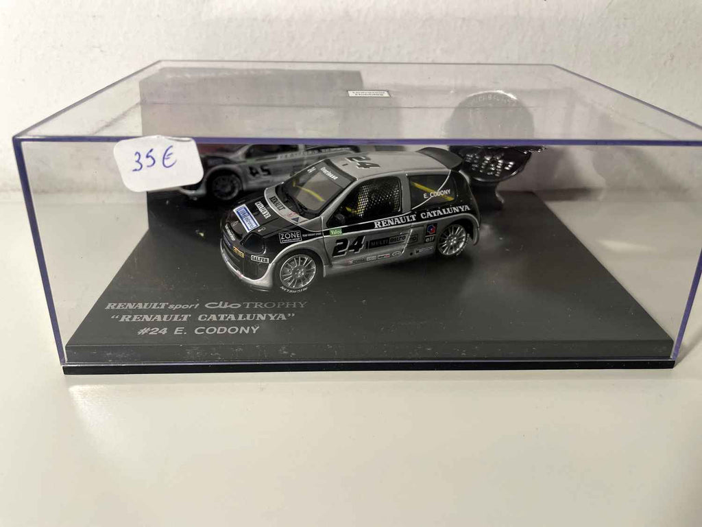 Renault Sport Clio Trophy noire et grise numéro 24 (Renault Catalunya) (coffret boite rectangle) Bernard Miniatures