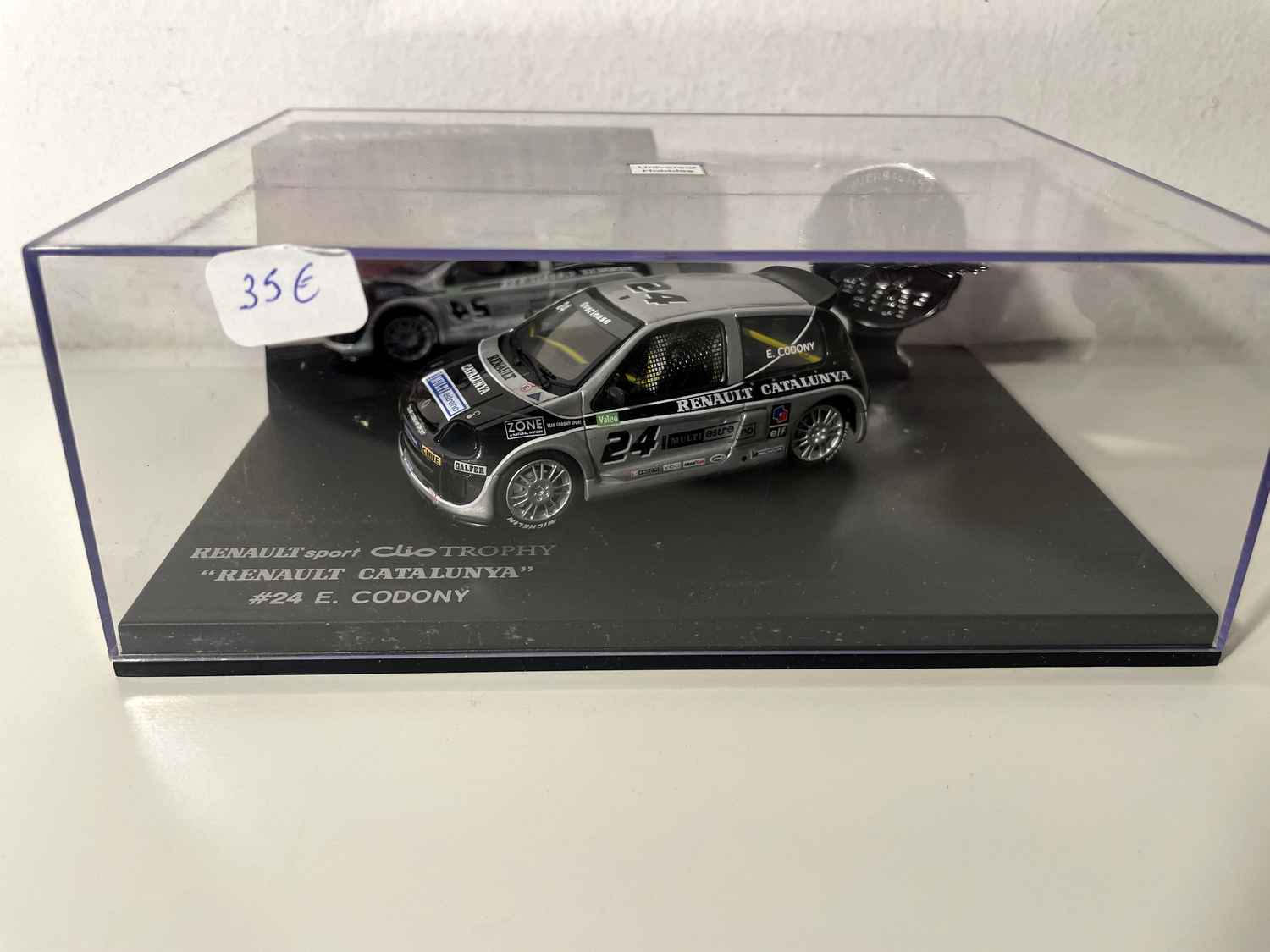 Renault Sport Clio Trophy noire et grise numéro 24 (Renault Catalunya) (coffret boite rectangle) Bernard Miniatures