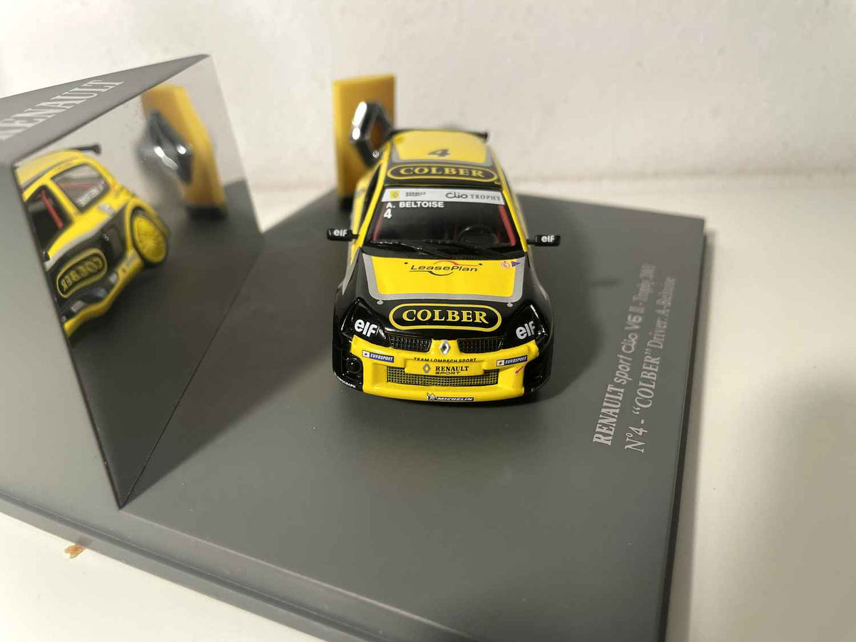 Renault Sport Clio V6 II jaune et noire numéro 4 - Trophy 2003 (coffret boite rectangle) Bernard Miniatures