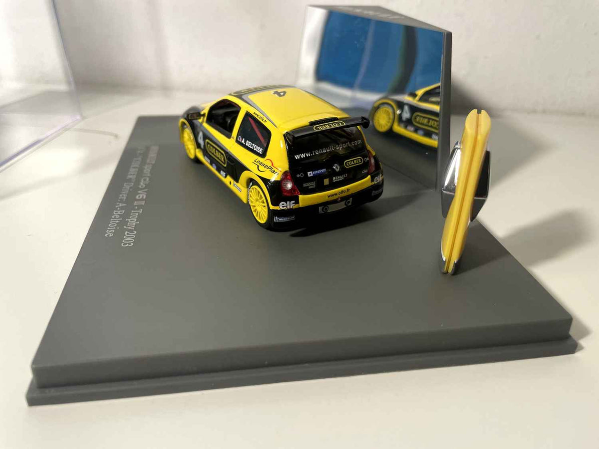 Renault Sport Clio V6 II jaune et noire numéro 4 - Trophy 2003 (coffret boite rectangle) Bernard Miniatures