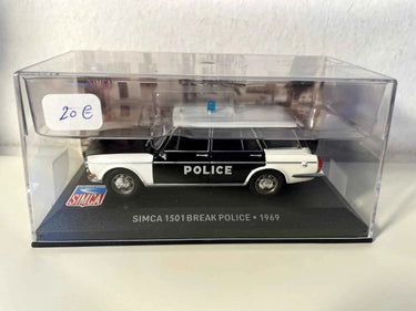 Simca 1501 break noire et blanche POLICE 1969 Bernard Miniatures