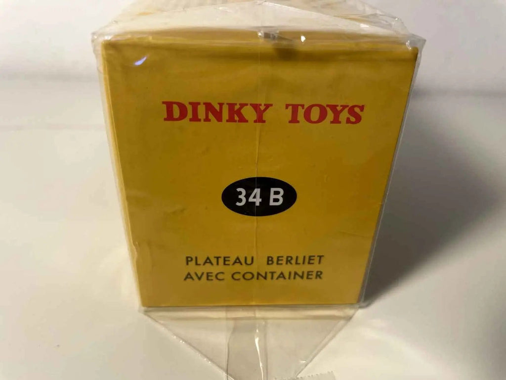 Voiture Miniature Camion Berliet rouge avec plateau et avec container Dinky-Toys (éditions Atlas) - Bernard Miniatures