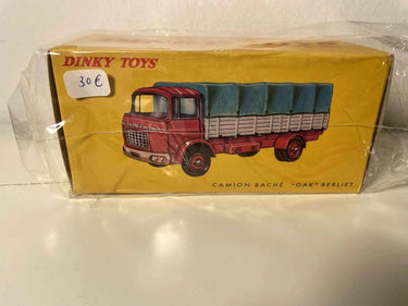 Voiture Miniature Camion bâché GAK Berliet jaune et bâche verte Dinky-Toys (éditions Atlas) - Bernard Miniatures