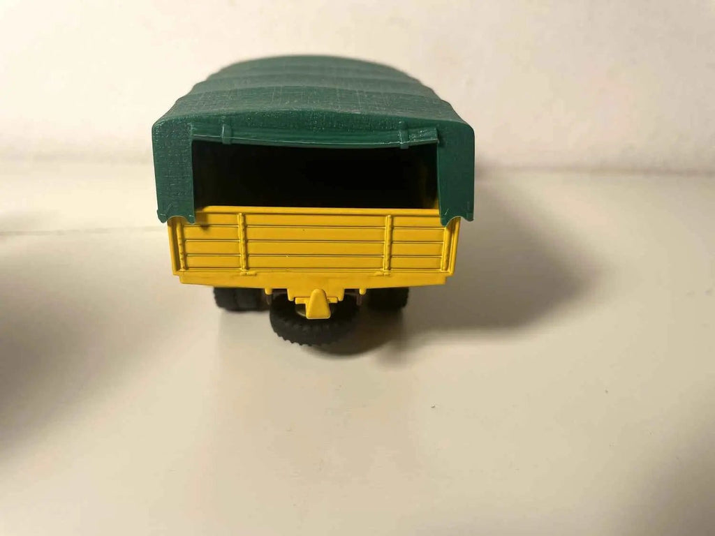 Voiture Miniature Camion bâché GAK Berliet jaune et bâche verte Dinky-Toys (éditions Atlas) - Bernard Miniatures