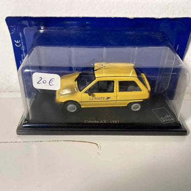 Voiture Miniature Citroën AX jaune de 1987 la Poste - PTT - Bernard Miniatures