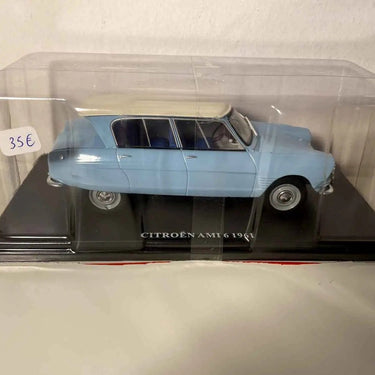 Voiture Miniature Citroën Ami 6 bleue de 1961 (échelle 1/24ème) - Bernard Miniatures