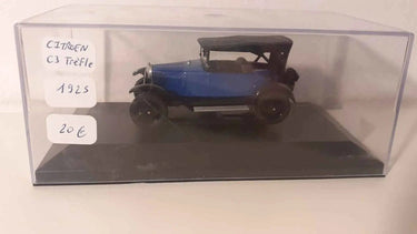 Voiture Miniature Citroën C3 Trèfle bleue de 1925 (boite plexi) - Bernard Miniatures