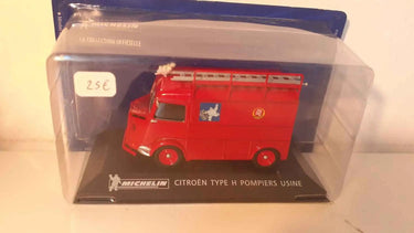Voiture Miniature Citroën type H rouge pompiers usine MICHELIN - Bernard Miniatures