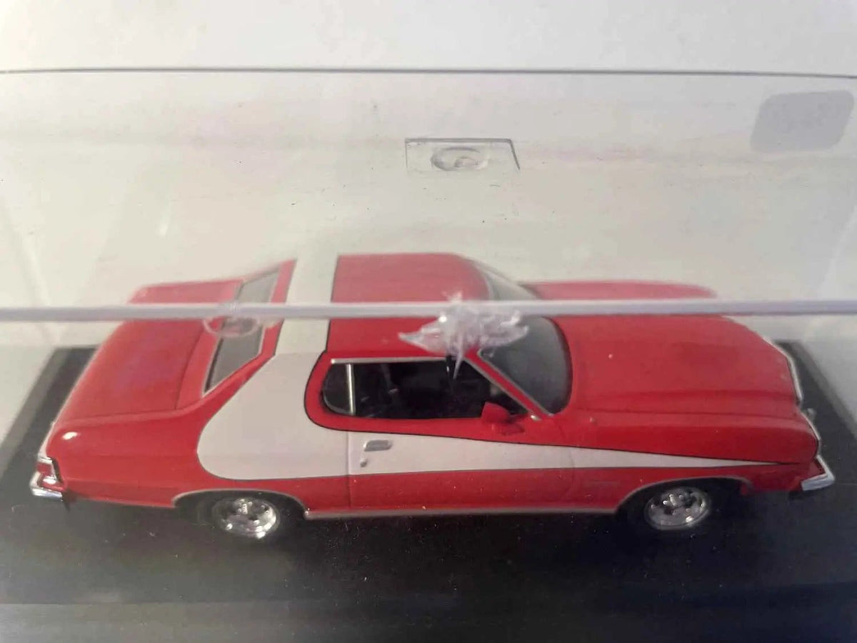 Voiture Miniature Ford Gran Torino rouge et blanche de 1976 (voiture de STARKY et HUTCH) - Bernard Miniatures