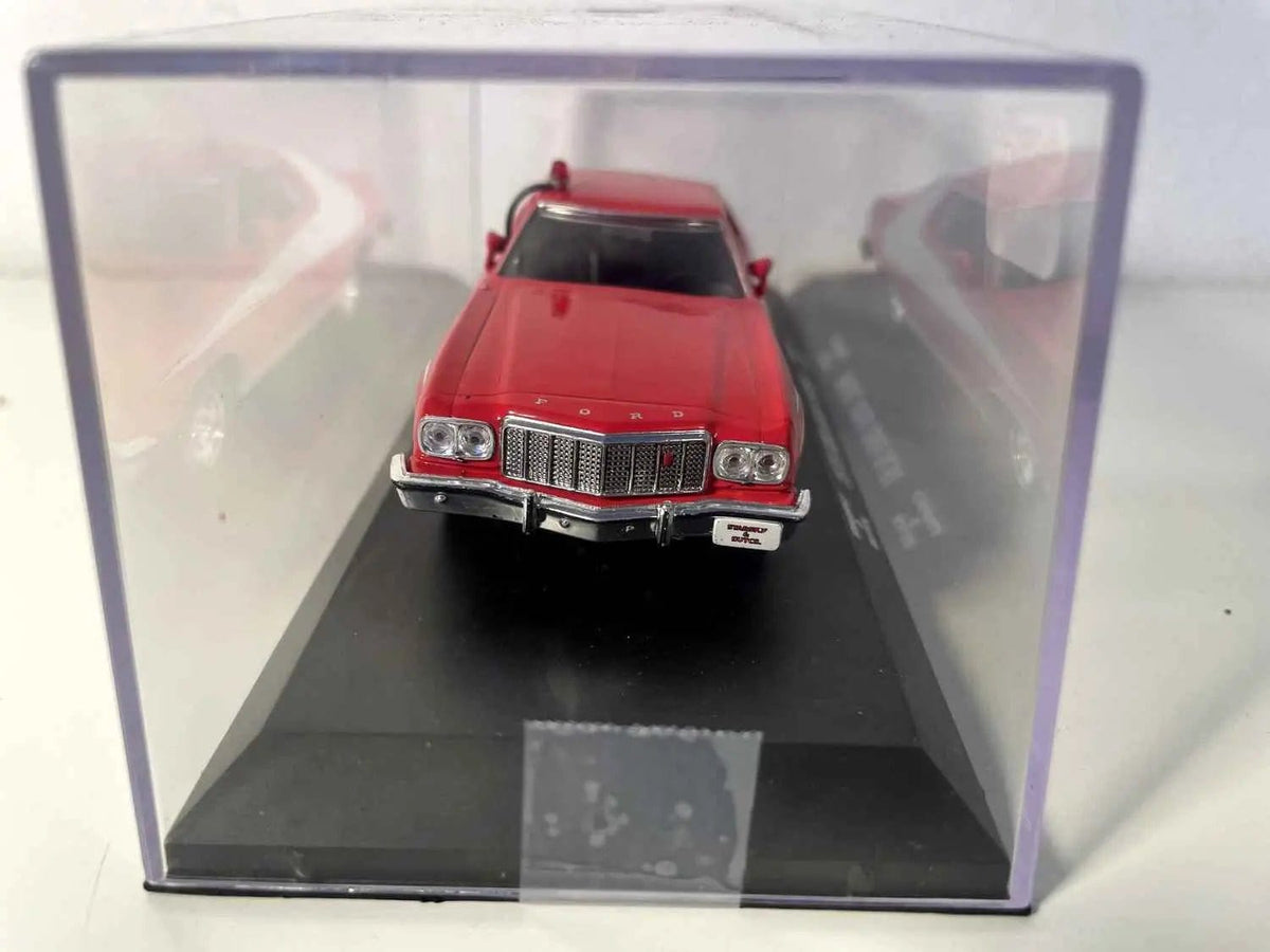 Voiture Miniature Ford Gran Torino rouge et blanche de 1976 (voiture de STARKY et HUTCH) - Bernard Miniatures