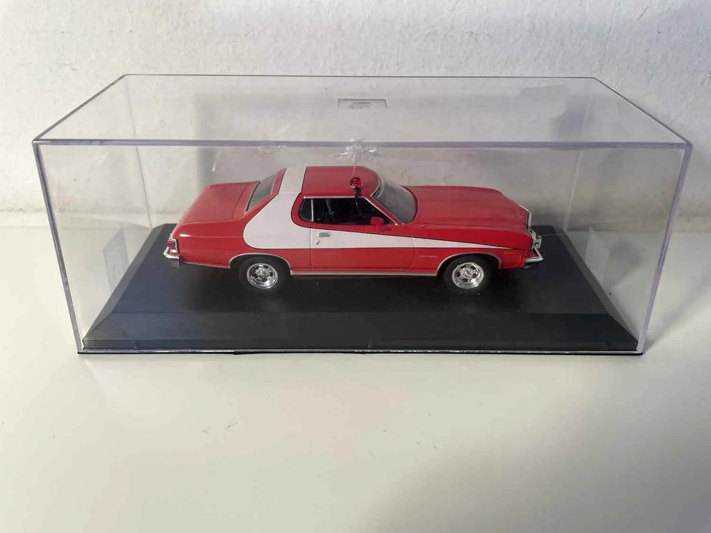Voiture Miniature Ford Gran Torino rouge et blanche de 1976 (voiture de STARKY et HUTCH) - Bernard Miniatures