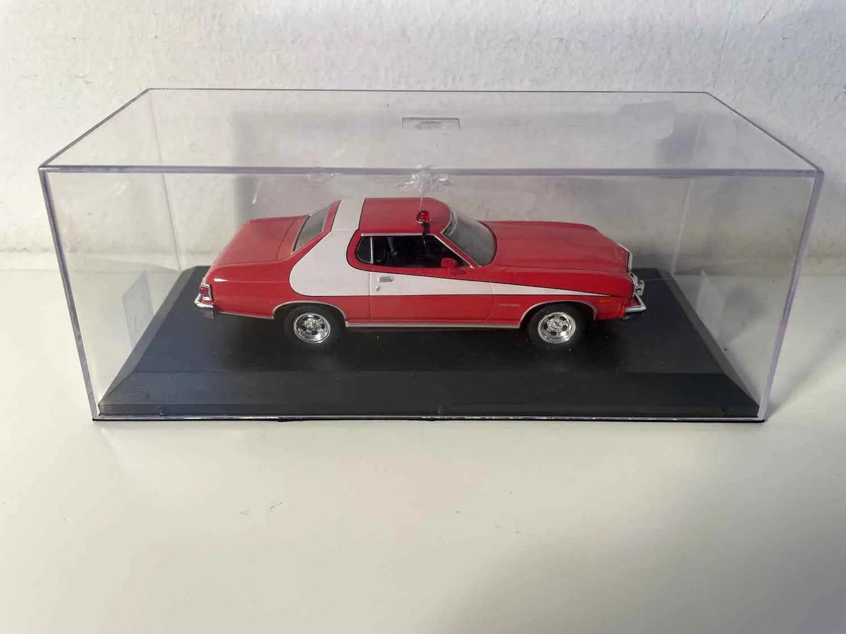 Voiture Miniature Ford Gran Torino rouge et blanche de 1976 (voiture de STARKY et HUTCH) - Bernard Miniatures