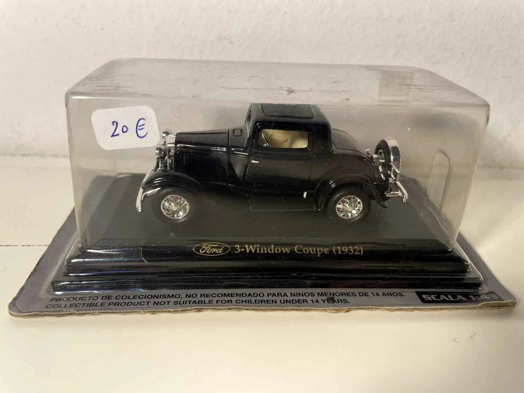 Voiture Miniature Ford Window coupé noire de 1932 (voiture américaine) - Bernard Miniatures
