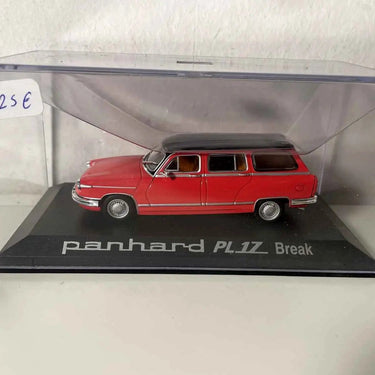 Voiture Miniature Panhard PL 17 break rouge (Norev) - Bernard Miniatures