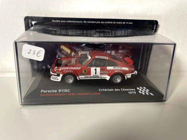 Voiture Miniature Porsche 911SC rouge numéro 1 - Critérium des Cévennes 1979 - Bernard Miniatures