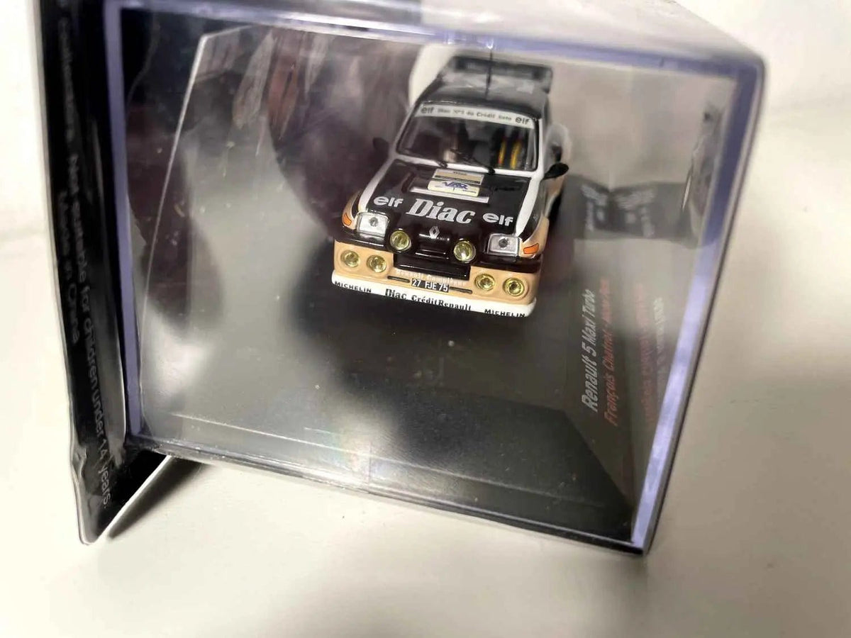 Voiture Miniature Renault 5 Maxi Turbo marron et noire numéro 1 - rallye du Var de 1986 - Bernard Miniatures