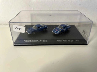 Voiture Miniature Renault Alpine A110 bleue de 1973 +Renault Alpine A110 rallye bleue de 1973 (Echelle HO) - Bernard Miniatures