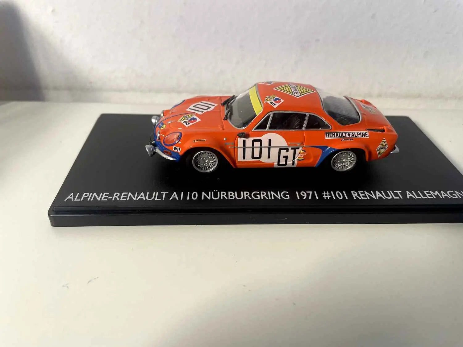 Voiture Miniature Renault Alpine A110 orange numéro 101 Nürburgring Allemagne (collection Monaco) - Bernard Miniatures