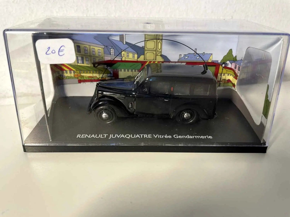Voiture Miniature Renault Juvaquatre vitrée noire GENDARMERIE - Bernard Miniatures