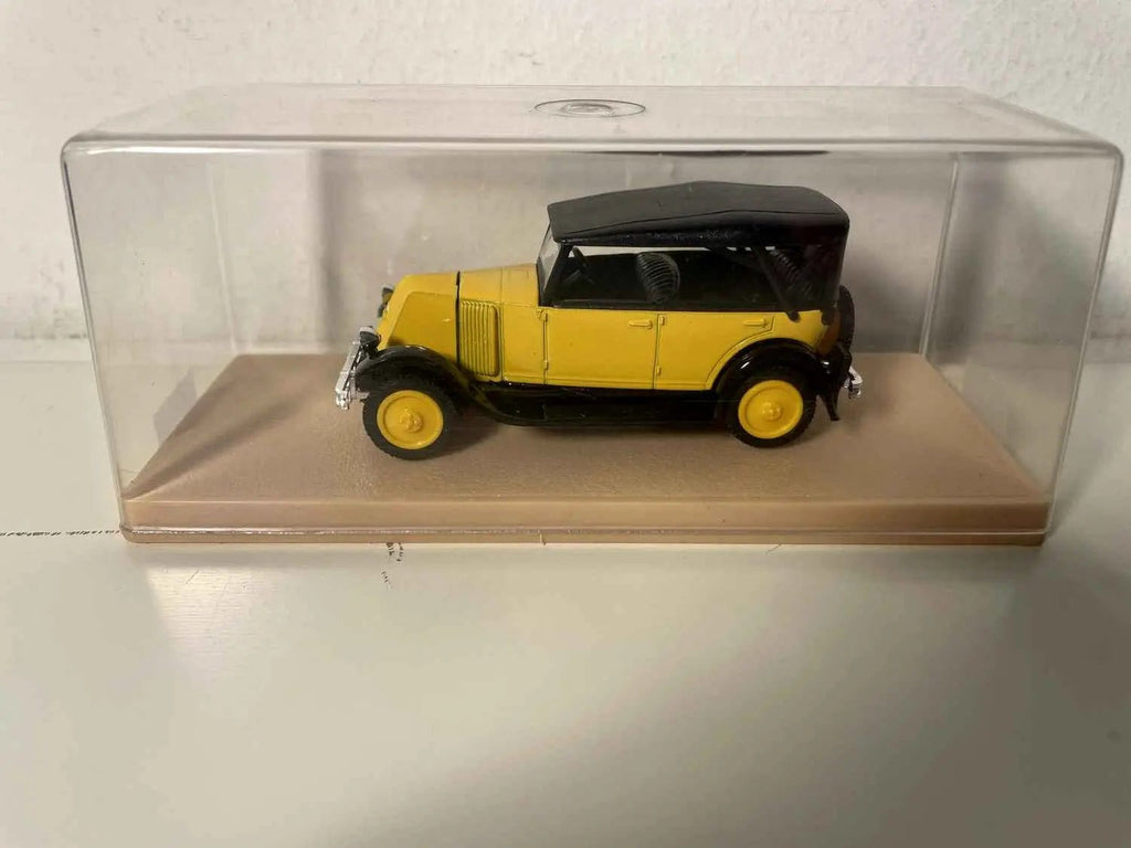 Voiture Miniature Renault NN Torpédo Découvert jaune et noire de 1927 - Bernard Miniatures