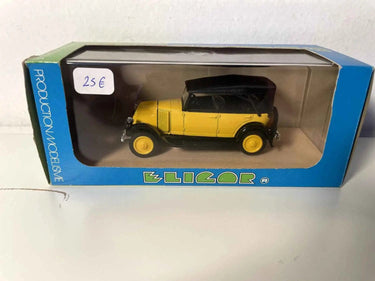 Voiture Miniature Renault NN Torpédo Découvert jaune et noire de 1927 - Bernard Miniatures