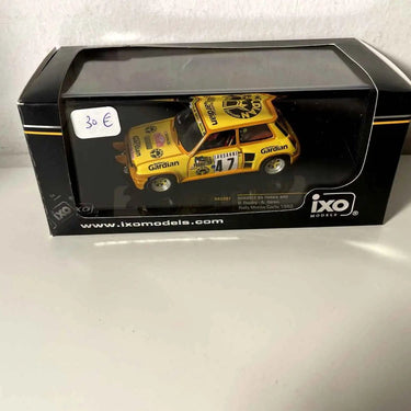Voiture Miniature Renault R5 Turbo jaune numéro 47 - rallye de Monté-Carlo de 1982 (IXO) - Bernard Miniatures
