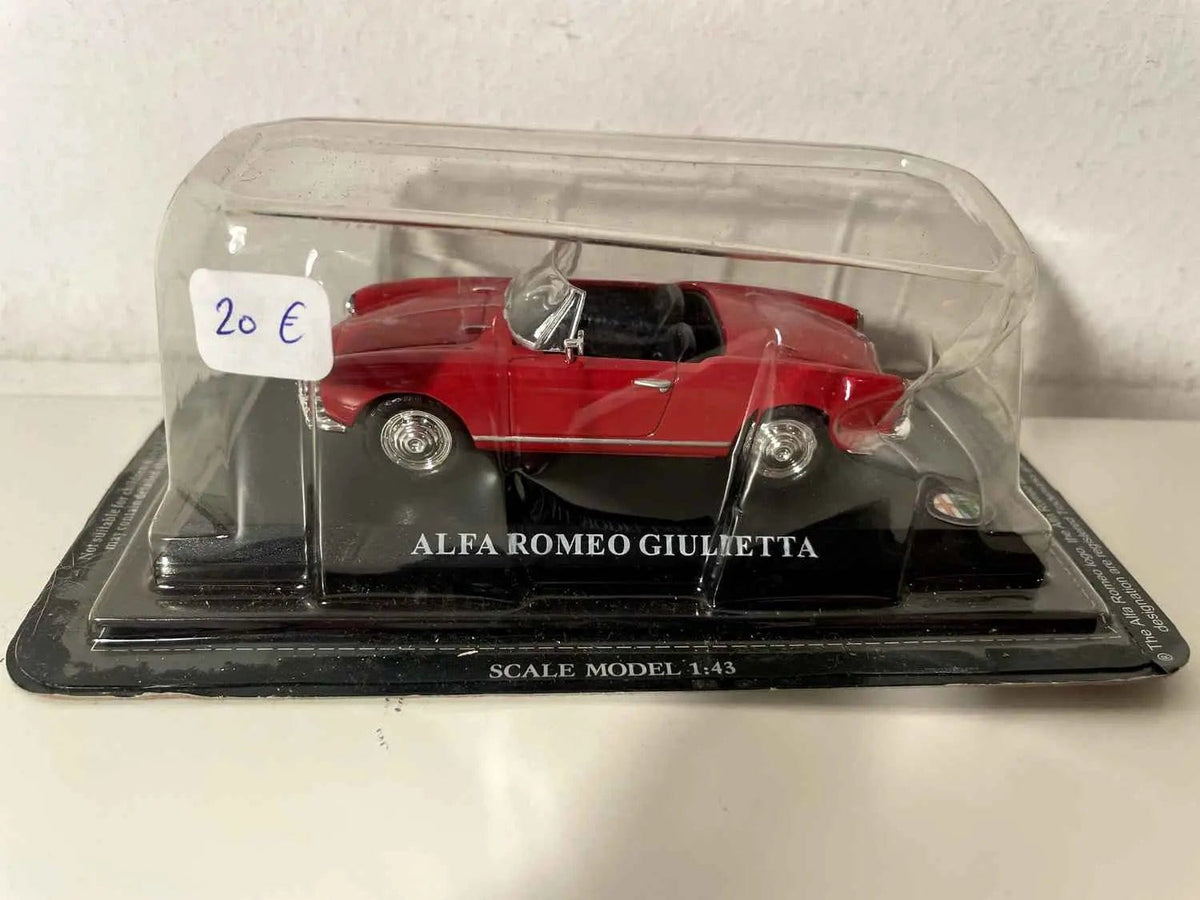 Voitures Miniatures Alfa Roméo Giulietta rouge cabriolet (Del Prado) - Bernard Miniatures