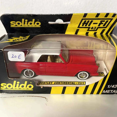Voitures Miniatures Bentley Continental rouge Solido référence 1512 (voiture américaine) - Bernard Miniatures
