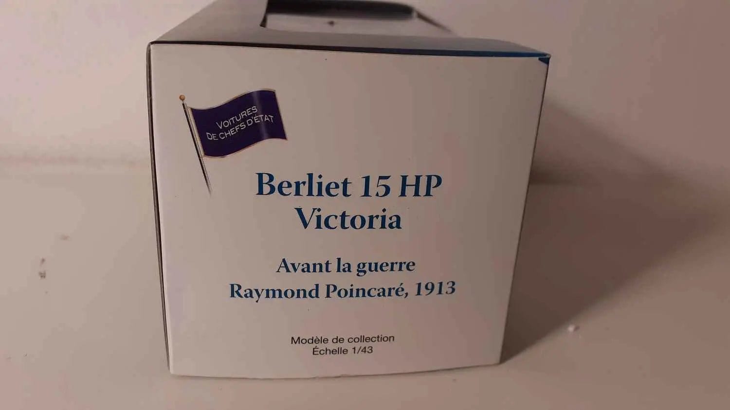Voitures Miniatures Berliet 15 HP Victoria (collection voitures de chefs d'état) - Bernard Miniatures