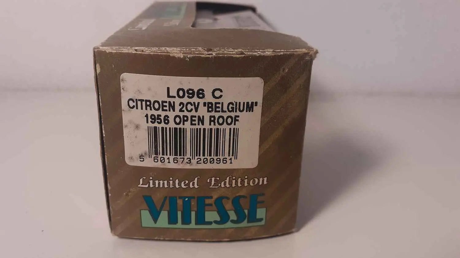 Voitures Miniatures Citroën 2 CV bordeaux de 1956 Belgium (marque Vitesse) - Bernard Miniatures