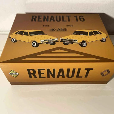 Voitures Miniatures Coffret avec Renault 16 bleue de 1965 et Renault 16 TX verte de 1980 - Bernard Miniatures
