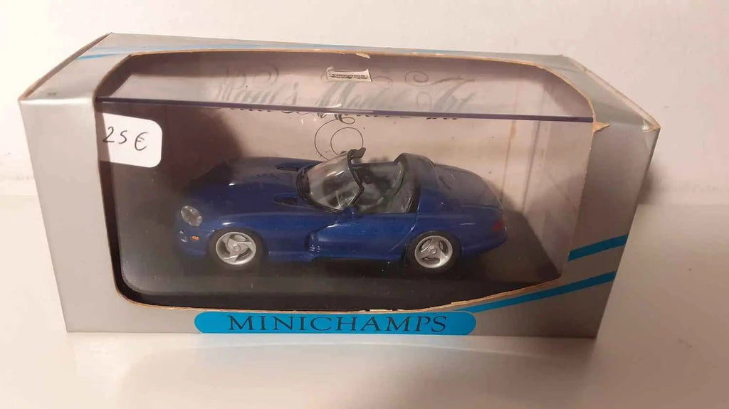 Voitures Miniatures Dodge Viper cabriolet bleu de 1993 (Minichamps) - Bernard Miniatures