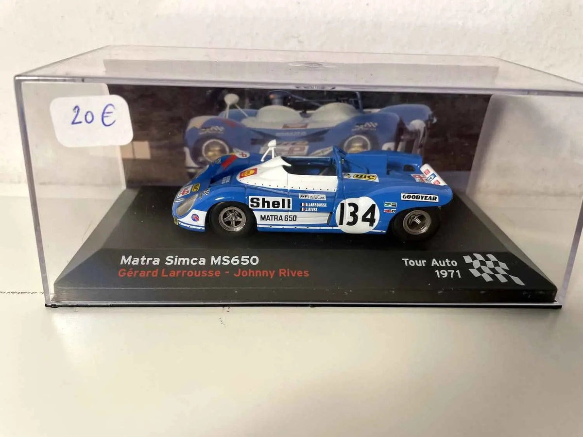 Voitures Miniatures Matra Simca MS650 bleue et blanche numéro 134 (Tour Auto 1971) - Bernard Miniatures