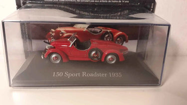 Voitures Miniatures Mercedes 150 Sport Roadster rouge foncé de 1935 - Bernard Miniatures