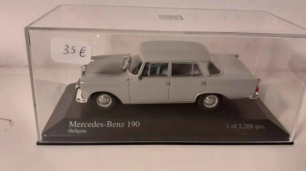 Voitures Miniatures Mercedes-Benz 190 grise (MINICHAMPS référence 400 037200) - Bernard Miniatures