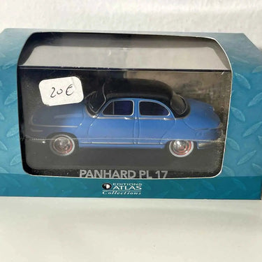 Voitures Miniatures Panhard PL 17 bleue et toit noir - Bernard Miniatures