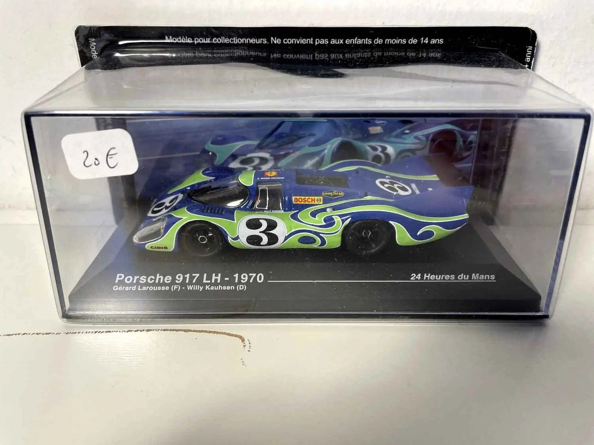 Voitures Miniatures Porsche 917 LH bleue et verte numéro 3 (24 heures du Mans de 1970) - Bernard Miniatures
