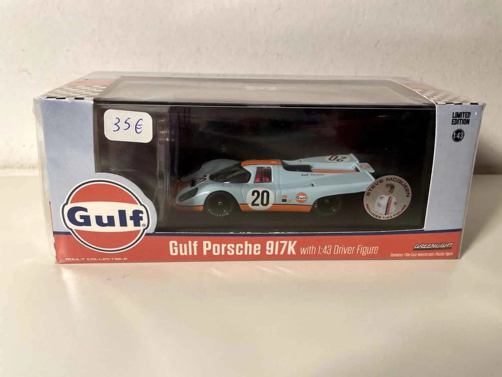 Voitures Miniatures Porsche 917K aux couleurs de GULF (bleue et orange) - voiture de Steve McQueen aux 24 heures du Mans - Bernard Miniatures