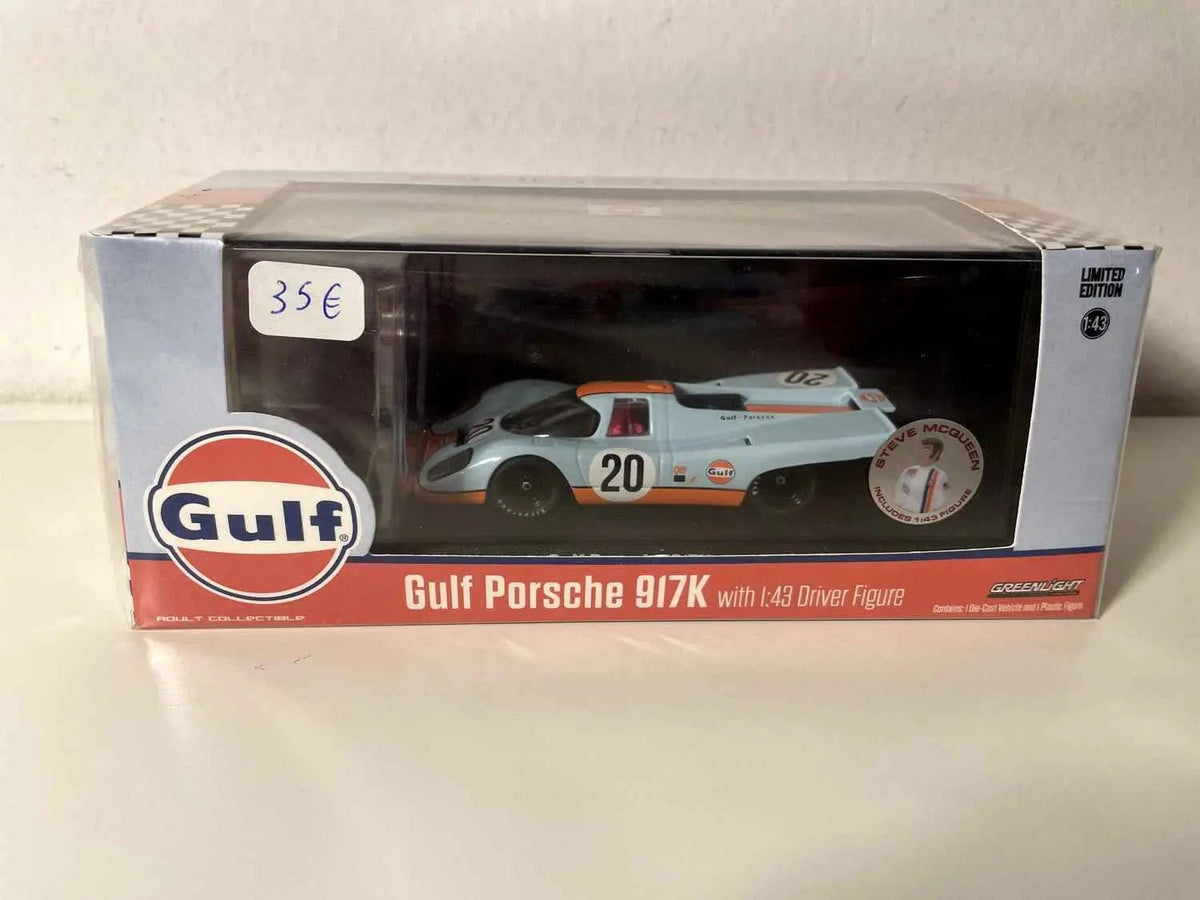 Voitures Miniatures Porsche 917K aux couleurs de GULF (bleue et orange) - voiture de Steve McQueen aux 24 heures du Mans - Bernard Miniatures
