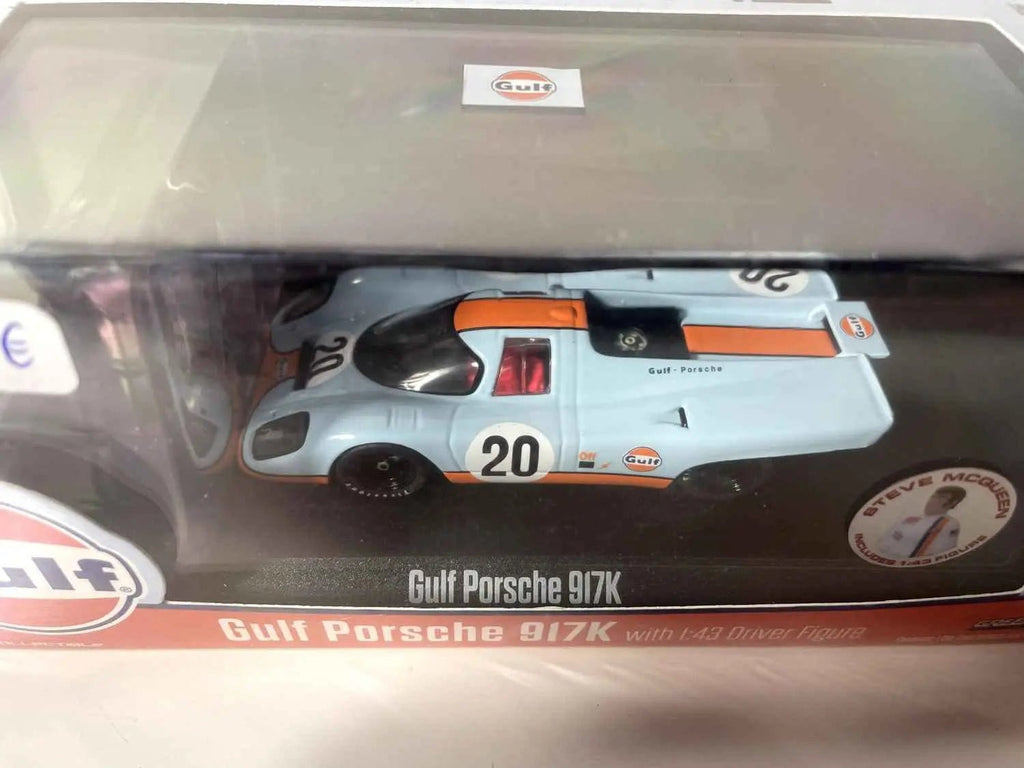 Voitures Miniatures Porsche 917K aux couleurs de GULF (bleue et orange) - voiture de Steve McQueen aux 24 heures du Mans - Bernard Miniatures
