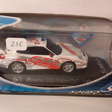 Voitures Miniatures Porsche GT2 "Safety car" blanche de 2003 (Solido référence 1571) - Bernard Miniatures