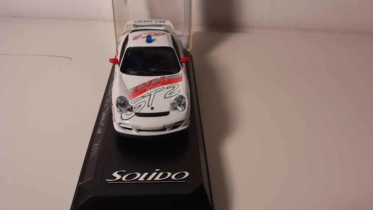 Voitures Miniatures Porsche GT2 "Safety car" blanche de 2003 (Solido référence 1571) - Bernard Miniatures