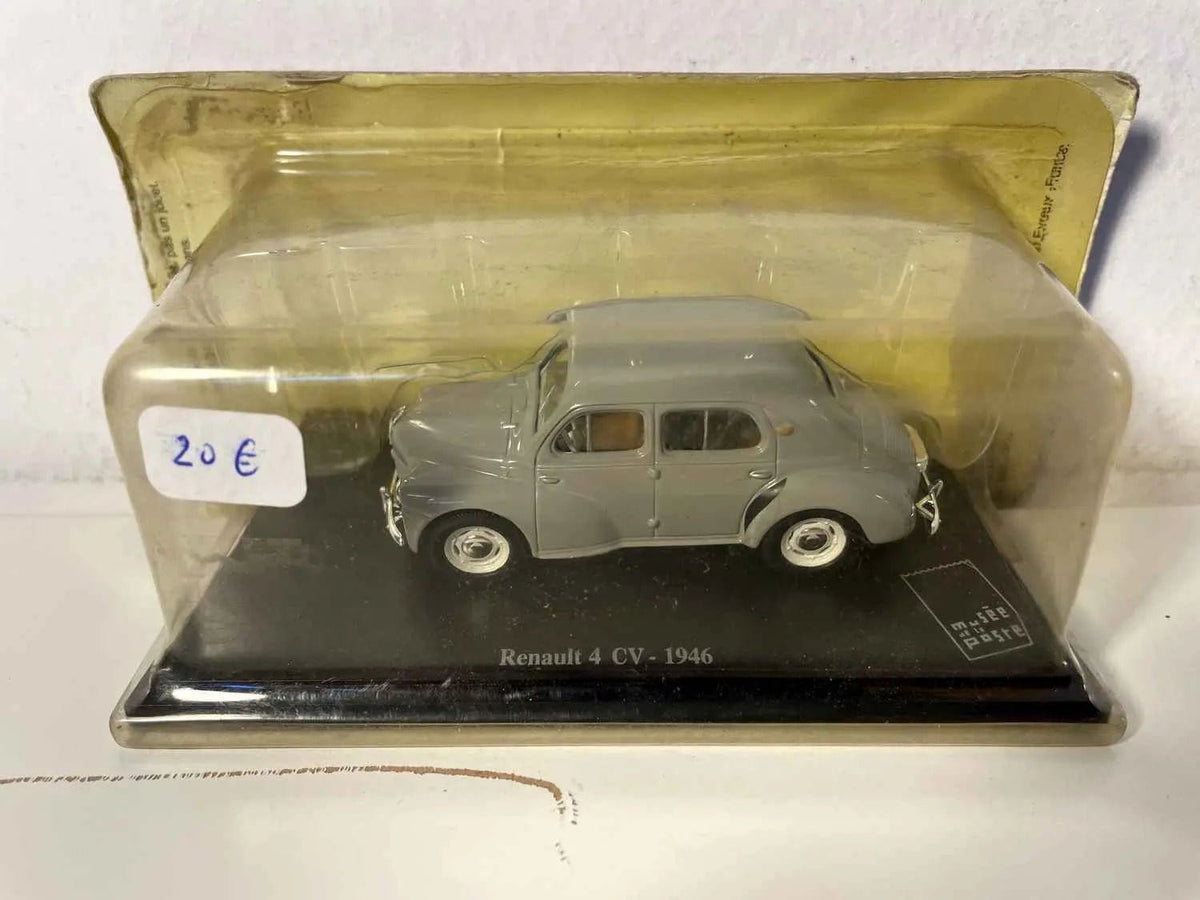 Voitures Miniatures Renault 4CV grise de 1946 la Poste - PTT - Bernard Miniatures