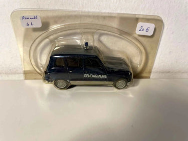 Voitures Miniatures Renault 4L bleue GENDARMERIE - Bernard Miniatures